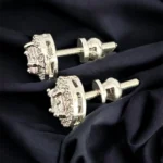 1 carat Solitaire Screw-back studs (White-Gold) EAR000093