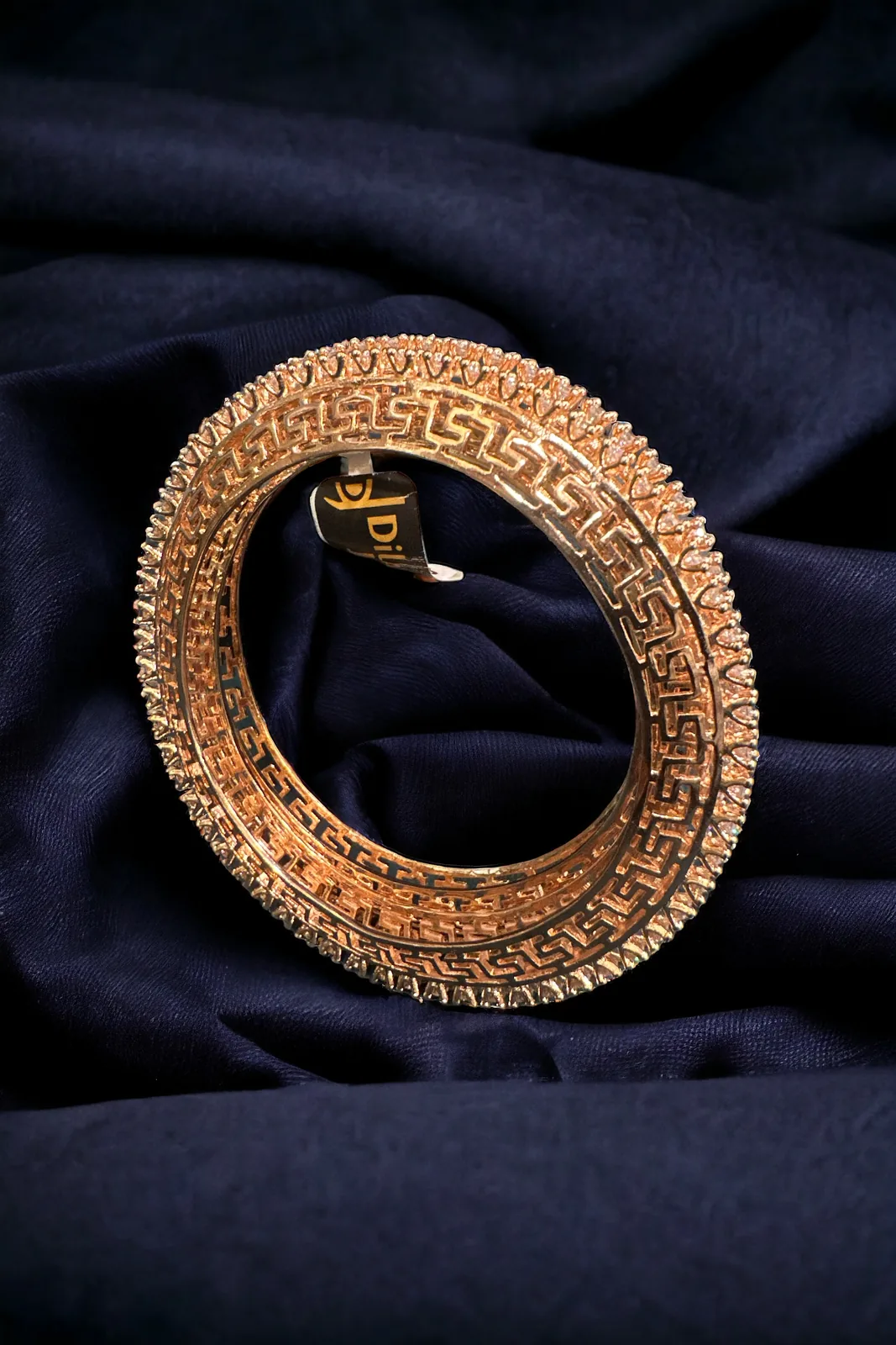 10-Pointer-Pachheli-Bangle-Rose-Gold-BAN000377a Diamond Dust 10 Pointer Bangles (Rose Gold) BAN000377 - Image 1