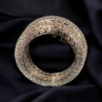 10 Pointer Pachheli Bangle (White-Gold) BAN000378