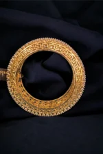 10 Pointer Pachheli Bangle (Yellow-Gold) BAN000376 - Image 2