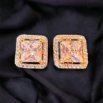 2 carat Princess-cut Solitaire Screw-back Studs (Yellow-Gold) EAR000086