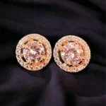 2 carat Solitaire Screw-back studs (Rose-Gold)