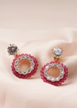 2 in 1 Solitaire & Ruby Earrings (Yellow Gold) EAR000772 - Image 2