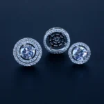 2in1 Removable Double Jacket Studs (Silver) EAR001409