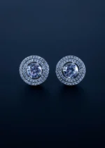 2in1 Removable Double Jacket Studs (Silver) EAR001409 - Image 4