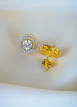 2in1 Removable Double Jacket Studs (Yellow Gold) EAR001408 - Image 3