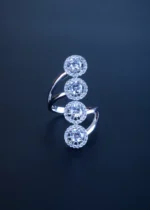 4 Solitaire Cocktail Ring (Silver) RING01217