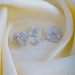 4in1 Rose Earrings (Silver) EAR000914