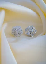 4in1 Rose Earrings (Silver) EAR000914 - Image 3