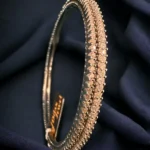5 Pointer Single Line Bangles (White-Gold) BAN000214