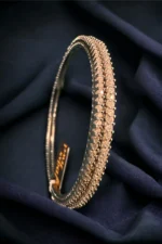 5 Pointer Single Line Bangles (White-Gold) BAN000214