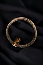5 Pointer Single Line Bangles (White-Gold) BAN000214 - Image 2