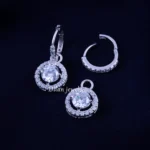 925 Silver Elegant Diamond Teardrop Earrings (Silver) EAR002318