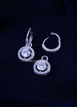 925 Silver Elegant Diamond Teardrop Earrings (Silver) EAR002318