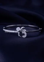 925 Silver Eternal Knot Diamond Bracelet (Silver) BRA002416 - Image 3