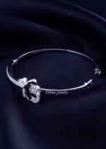 925 Silver Eternal Knot Diamond Bracelet (Silver) BRA002416 - Image 4