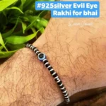 925 Silver Evil Eye Nazariya Rakhi Bracelet RAK000045