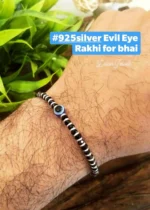 925 Silver Evil Eye Nazariya Rakhi Bracelet RAK000045