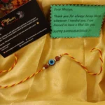 925 Silver Evil-Eye Rudraksh Rakhi RAK000072