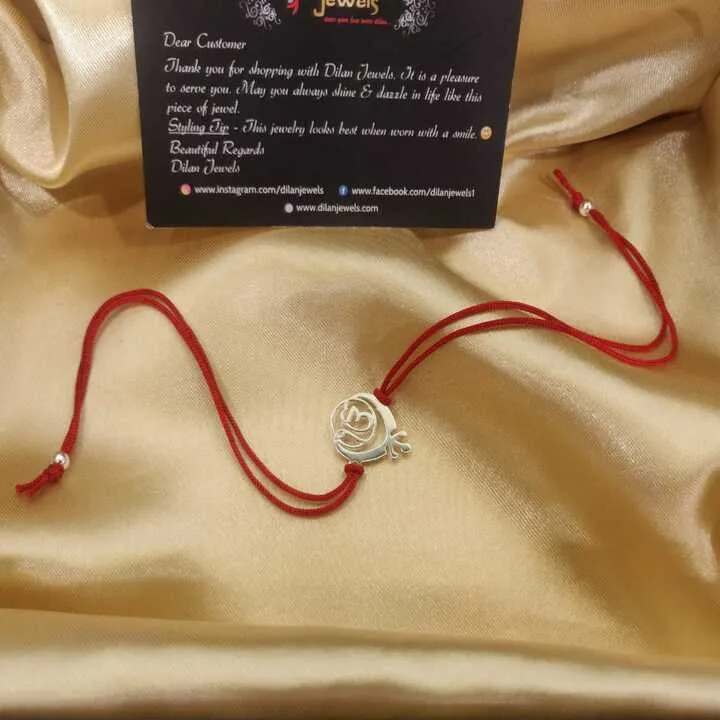 925-Silver-Ik-Onkar-Rakhi-RAK06072206 925 Silver Ik Onkar Rakhi - Image 1