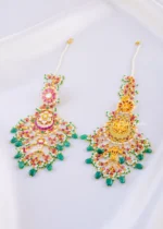 925 Silver Matsya Chandbali ( Yellow Gold) EAR002273