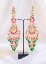 925 Silver Matsya Chandbali ( Yellow Gold) EAR002273 - Image 3