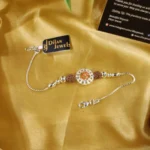 925 Silver Om Rudraksh Rakhi Bracelet RAK000048