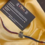 925 Silver Radha Krishna Thread Rakhi (Antique Silver) RAK002852