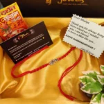 925 Silver Shiv Rakhi (Red) RAK000064