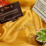 925 Silver Trishul Rakhi Bracelet (Yellow) RAK000057