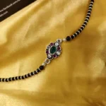 925 Silver Unisex Nazariya Rakhi/ Bracelet (Oval Emerald Flower)