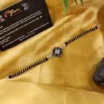925 Silver Unisex Nazariya Rakhi/ Bracelet (Ruby-Emerald Rhombus)