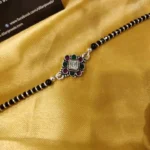 925 Silver Unisex Nazariya Rakhi/ Bracelet (Ruby-Emerald Rhombus) - Image 3