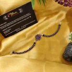925 Silver Unisex Nazariya Rakhi/ Bracelet (Ruby Flower)