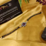 925 Silver Unisex Nazariya Rakhi/ Bracelet (Ruby Round)