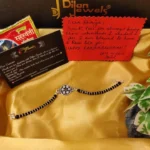 925 Silver Unisex Nazariya Rakhi/ Bracelet (Ruby Round) - Image 3