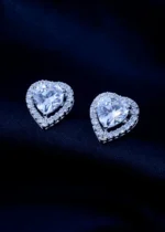 925Silver 2.00ct. Heart Solitaire Swarovski Studs (Silver) EAR001515 - Image 2