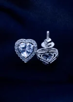 925Silver 2.00ct. Heart Solitaire Swarovski Studs (Silver) EAR001515 - Image 3