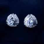 925Silver 2in1- 1ct. Removable Jacket Solitaire Swarovski Studs (Silver) EAR001516