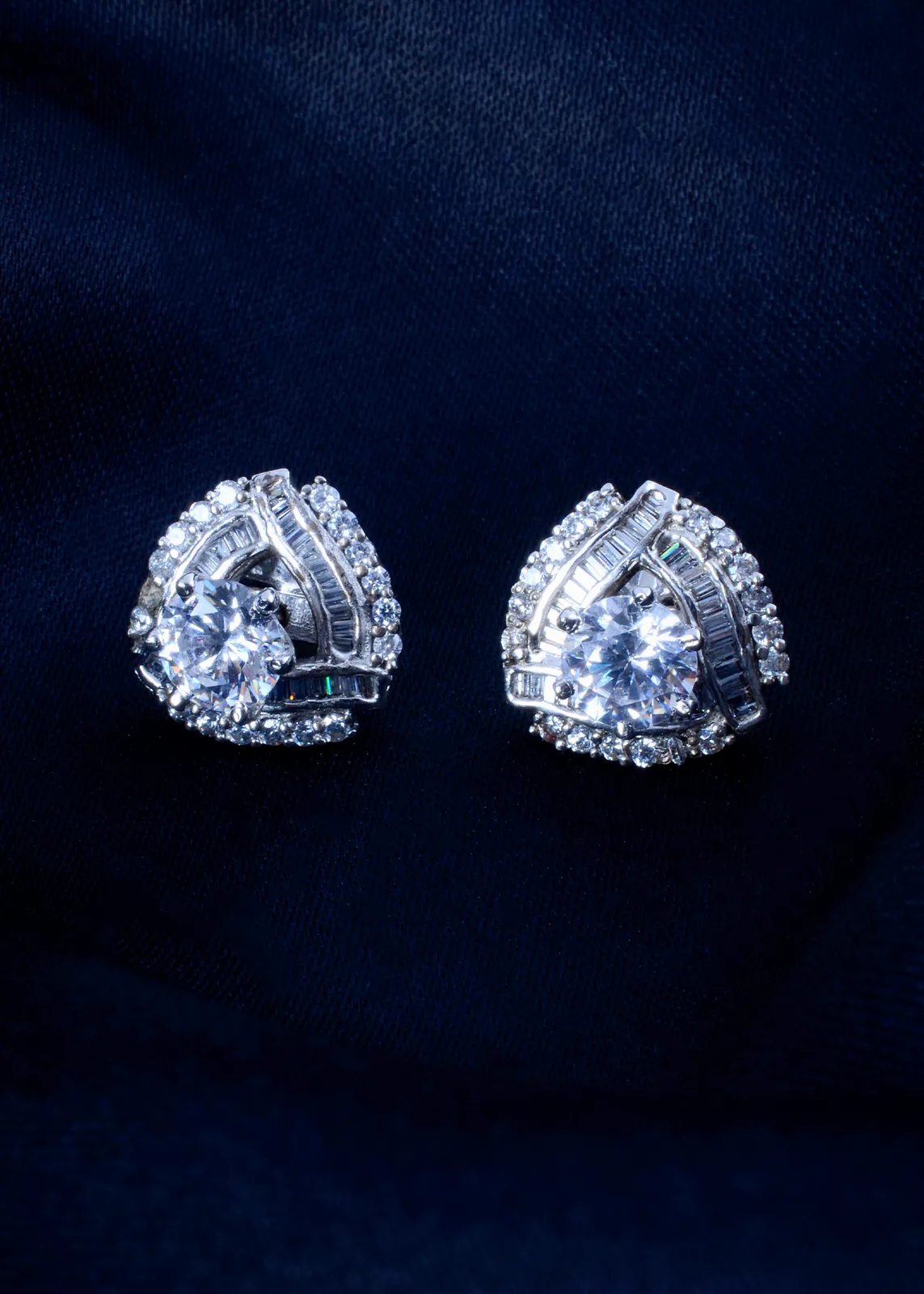 925Silver-2in1-1ct.-Removable-Jacket-Solitaire-Swarovski-Studs-Silver-EAR001516a 925Silver 2in1- 1ct. Removable Jacket Solitaire Swarovski Studs (Silver) EAR001516 - Image 1
