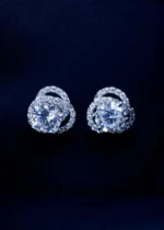 925Silver 2in1- 2ct. Removable Flower Jacket Solitaire Swarovski Studs (Silver) EAR001517 - Image 2