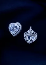 925Silver 6.00ct. Heart Solitaire Swarovski Studs (Silver) EAR001513 - Image 3