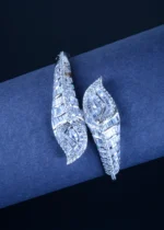 925Silver Lustrous Leaf Swarovski Bracelet (Silver) BRA001333