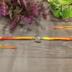 925Silver Radha Krishna Thread Rakhi (Antique Silver) RAK000531