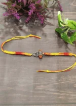 925Silver Shiva Rudraksh Thread Rakhi (Antique Silver) RAK000535