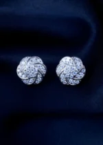 925Silver Swarovski Stud Earrings (Silver) EAR001512
