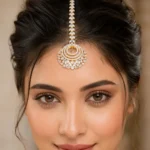 White Gold Plated Diamond Maangtika- ACC002808
