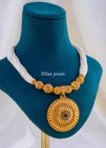 Aarohi Antique Necklace Set (Antique Gold) NEC002157 - Image 3