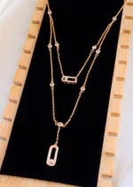 Aarvi Layered Luxe Necklace (Yellow Gold) NEC001844 - Image 2