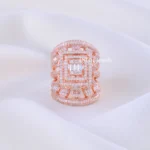Adjustable Luxury Square Diamond Ring (Rose Gold) RING02363